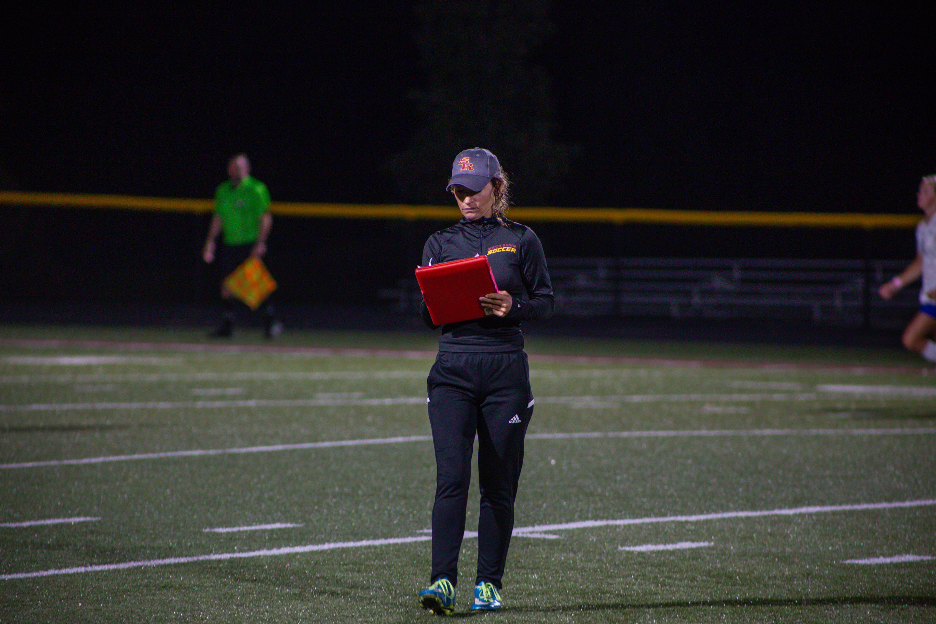 Soccer training on the field